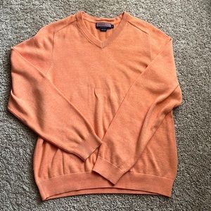 Men’s Vineyard Vines Orange V Neck Sweater